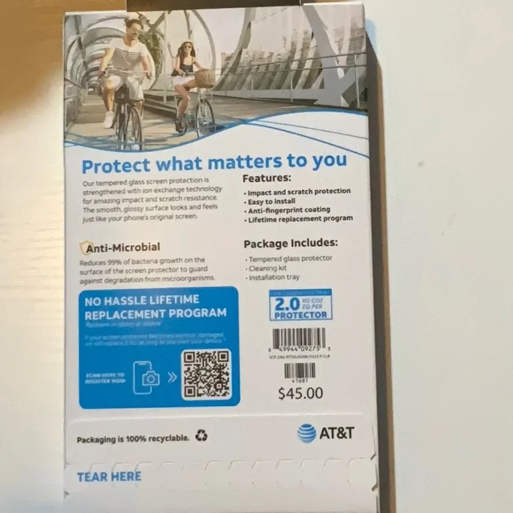 Tempered Glass Screen Protector - White